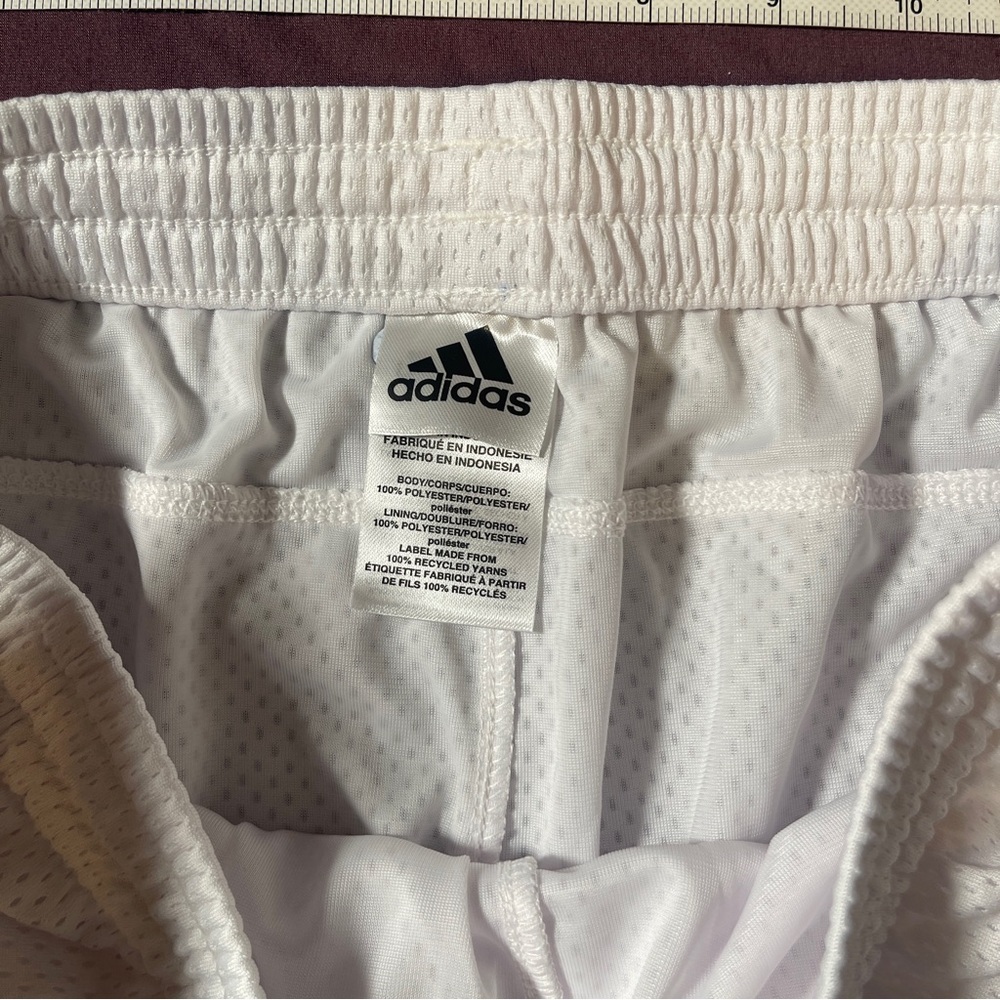 Adidas Ultimate Mesh Shorts 5" inseam White - Youth Girls Large (14) NWT - Picture 5 of 8